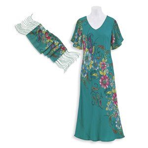 Serengeti Paisley & Petals Dress with Scarf